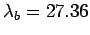 $ \lambda_b = 27.36$