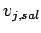 $ v_{j,sal}$