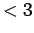 $ < 3$