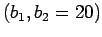 $ (b_1, b_2=20)$