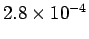 $ 2.8\times 10^{-4}$