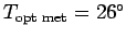 $ T_{\text{opt met}} =26^\circ$