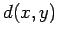 $ d(x,y)$