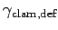 $ \gamma_{\text{clam,def}}$